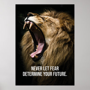 Rädsla - Lejon motivation Poster