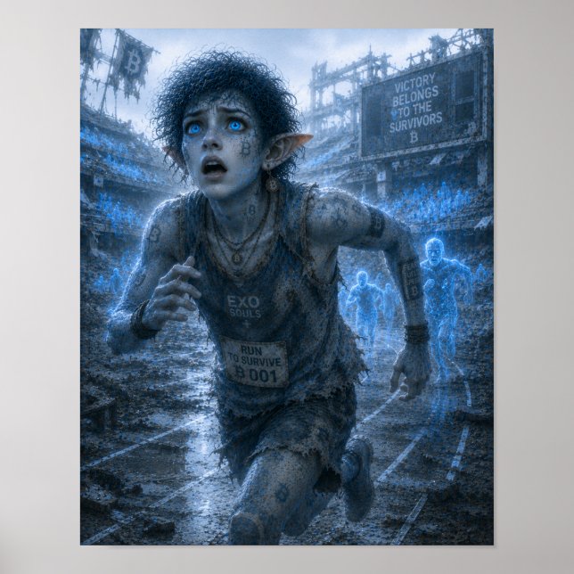 Rädsla / Löpare / Ruinerat Stadion Poster (Framsidan)