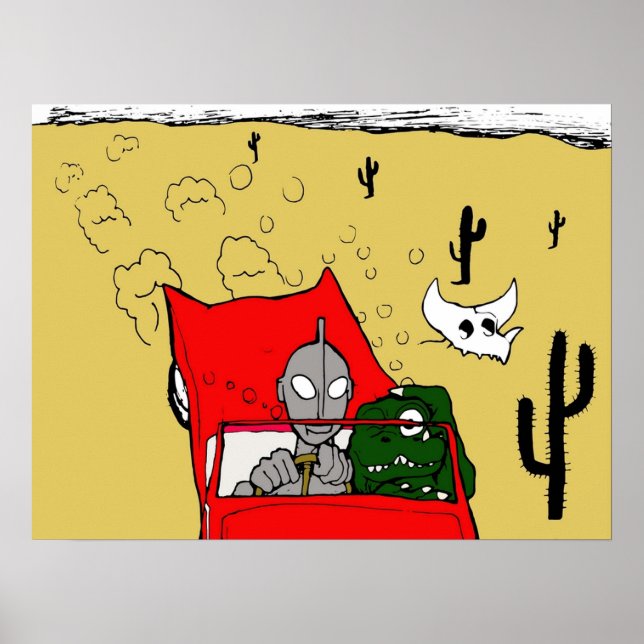 Rädsla och kläder med Godzilla Poster (Framsidan)