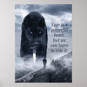 Rädslan är en kraftfull Beast, en panter - Poster