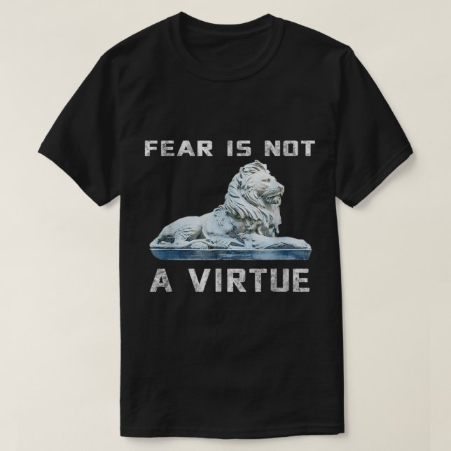 Rädslan är inte en dygnsskjorta med motivation t shirt (Design framsida)