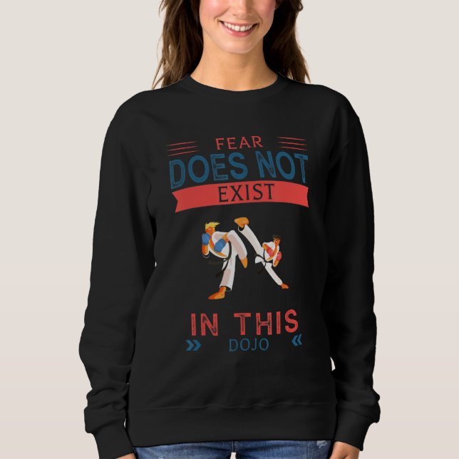 Rädslan finns inte i denna Dojo Ord-grafik T Shirt (Framsida)