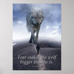 Rädslan gör vargen större än han är poster