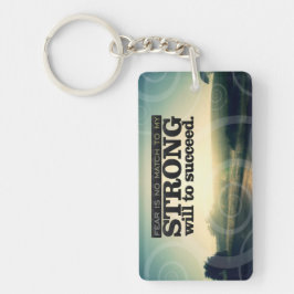 "Rädslan matchar inte" Motiveringsbekräftelse Nyckelring