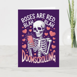 Rädslescrollande Rosor Är Röda Anti Valentiner Kort