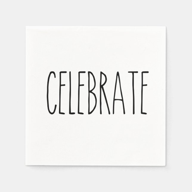 RAE DUNN Inspired Celebrate Simple Understatement Pappersservett (Framsidan)
