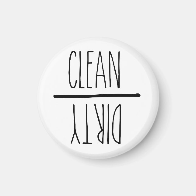 Rae Dunn Inspired Dirty Clean Dishwasher Magnet (Framsidan)