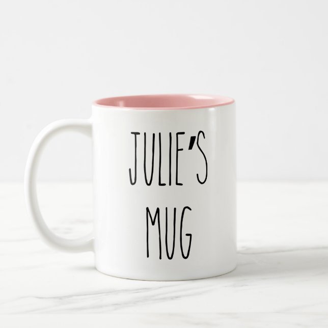 RAE DUNN Inspired eget namn Kaffe Mugg (Vänster)