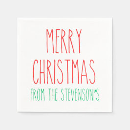 RAE DUNN Inspired God jul personlig Pappersservett