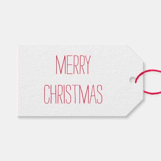 Rae Dunn Inspired Juletiketters Presentetikett (Framsidan (Horisontell))