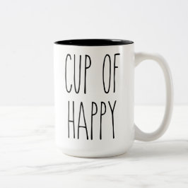 RAE DUNN Inspired Kopp of Happiness Mugg