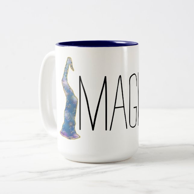 Rae Dunn Inspired Magic Två-Tonad Mugg (Framsida vänster)