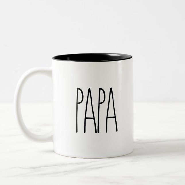 RAE DUNN Inspired PAPPA-kaffe Mugg (Vänster)