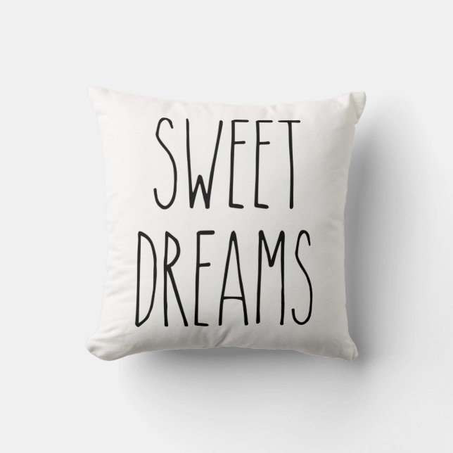 RAE DUNN Inspired Sweet Dreams Simple Modern Kudde (Framsida)