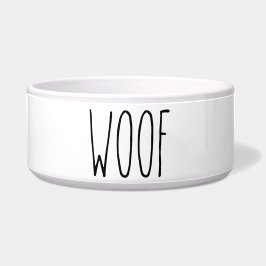 RAE DUNN Inspired Woof Pet Food Bowl