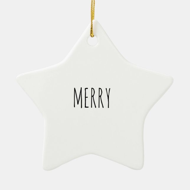 Rae Dunn inspirerad prydnad Julgransprydnad Keramik (Framsidan)