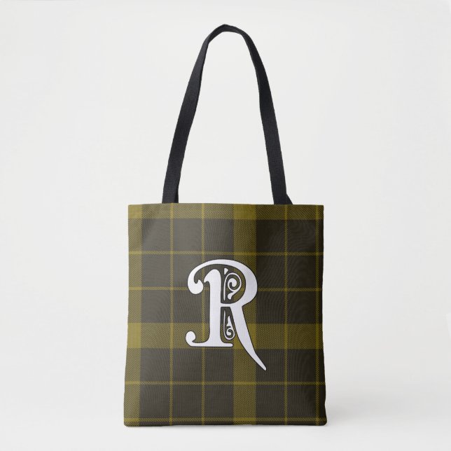Raeburn Klan Tartan Monogram Tygkasse (Framsida)