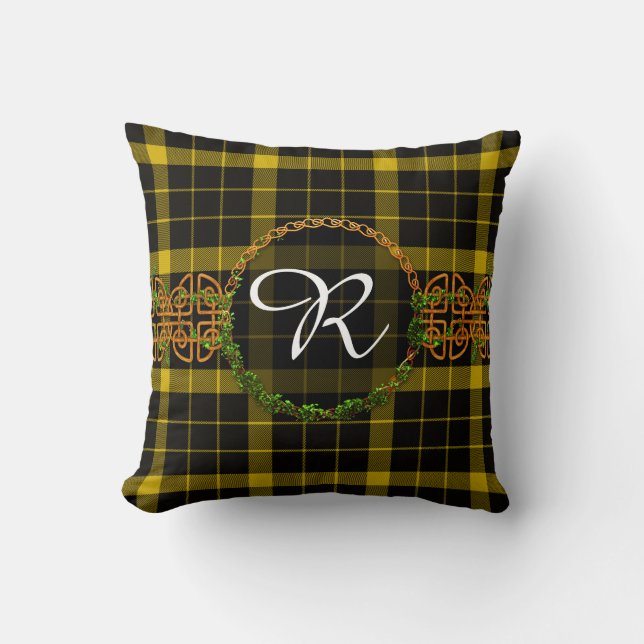 Raeburn Tartan och Monogram Kudde (Framsida)