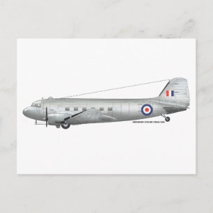 RAF DC3 Dakota under Berlin Airlift Vykort