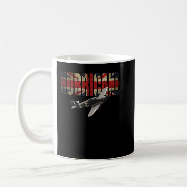 RAF HAWKER HURRICANE TSHIRT WW2 WW11 FIGHTER FLYGP KAFFEMUGG (Vänster)