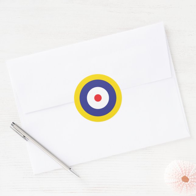 RAF/RCAF Roundel Stickers Runt Klistermärke (Kuvert)