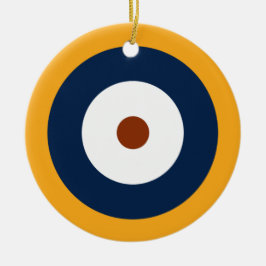RAF typ A.1 Roundel Julgransprydnad Keramik