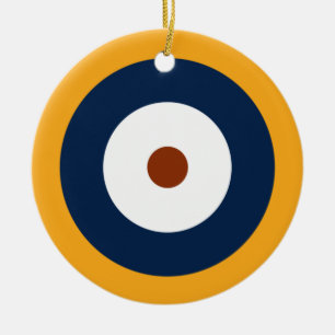 RAF typ A.1 Roundel Julgransprydnad Keramik