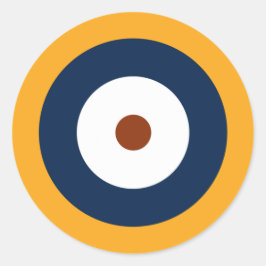 RAF typ A.1 Roundel. Runt Klistermärke