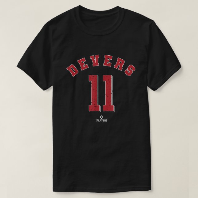 Rafael Devers 11 Boston MLBPA Baseball Player T Shirt (Design framsida)