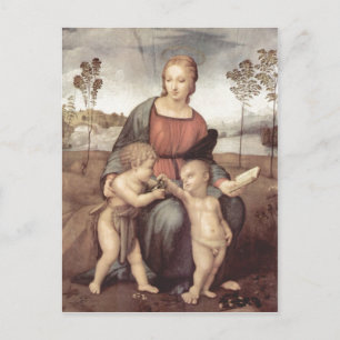 Raffael Madonna mit dem Stieglitz, Szene: Maria mi Vykort