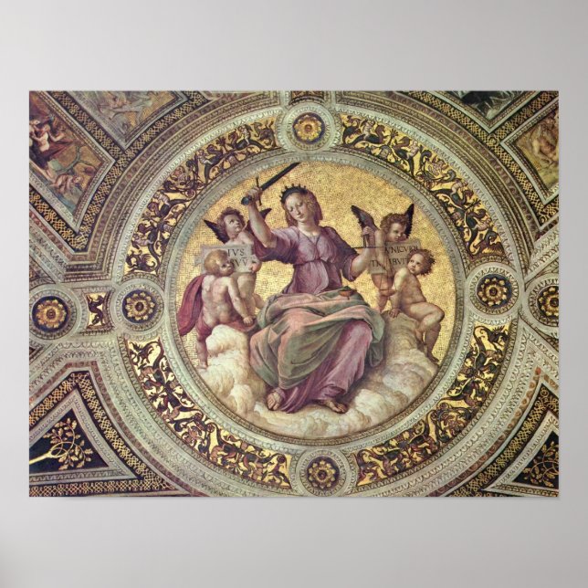 Raffaello Sanzio da Urbino - Justitia Tondo Poster (Framsidan)