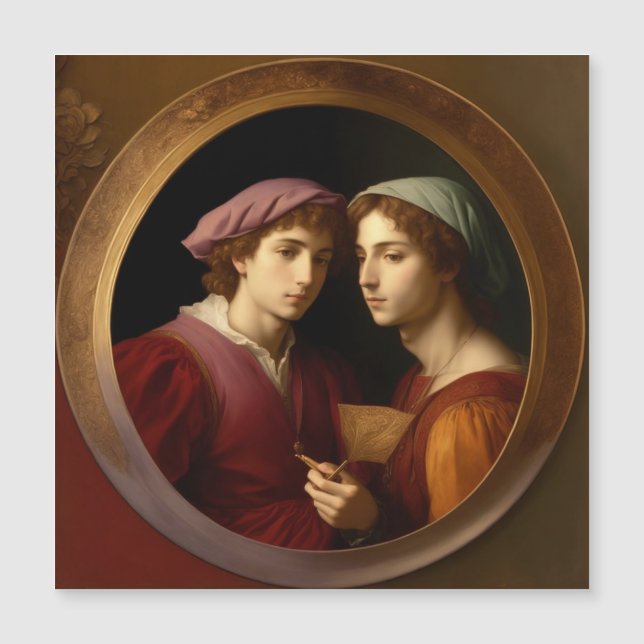 Raffaellos självporträtt med en vän (Framsida)