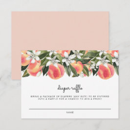 Raffelkort för små persikor Baby Inbjudningar