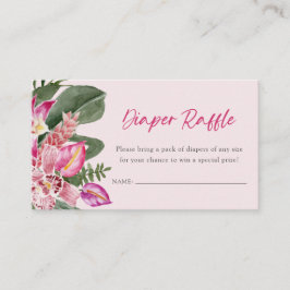 Raffelkort för tropisk rosa tilläggskort