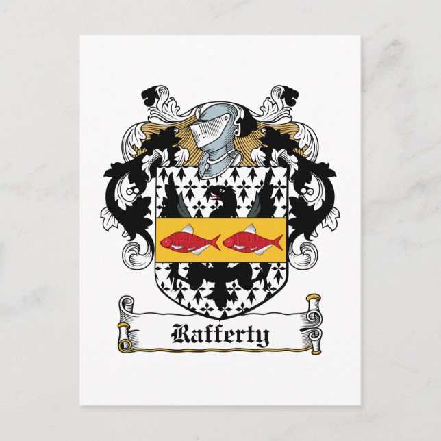 Rafferty Family Crest Vykort (Framsida)