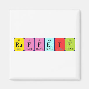 Rafferty Perioty bord namn magnet