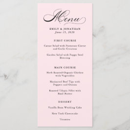 Raffinerad | Kalligrafi på menyn  Rosa Meny