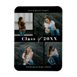 Raffinerad kollage EDITABLE FÄRG Studenten Magnet