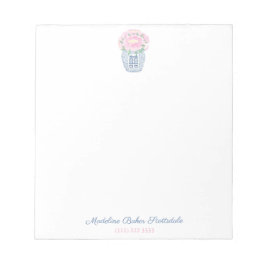 Raffinerad Rosa Peony Ginger Burk Dam Anteckningsblock