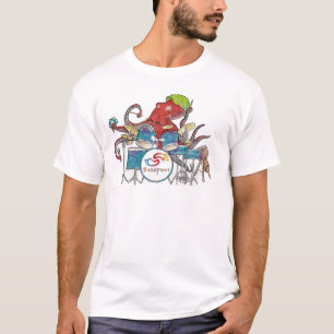 Räffla barfota bläckfiskhandelsresanden t shirt