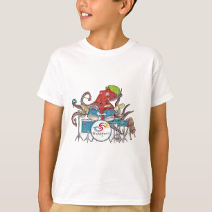 Räffla barfota bläckfiskhandelsresanden t shirt