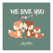 Räfflad Familj Personlig Vi Älskar Dig