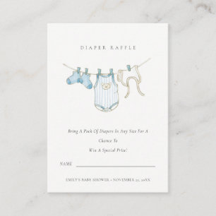 Raffle Baby Shower (dölj för ljusblå dagbok) Tilläggskort