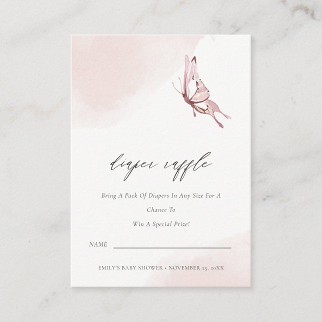 Raffle Baby Shower ( knölbläck) Tilläggskort (Framsida)