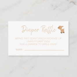 Raffle Baby Shower-spel för cute-Hjort Tilläggskort