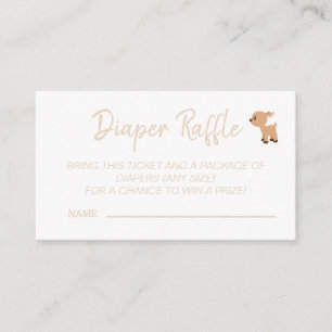 Raffle Baby Shower-spel för cute-Hjort Tilläggskort