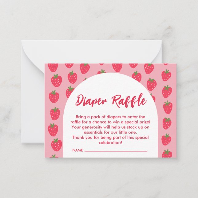 Raffle Berry Sweet Baby Cute Flat Note Card Anteckningskort (Framsida)