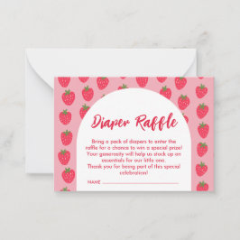 Raffle Berry Sweet Baby Cute Flat Note Card Anteckningskort