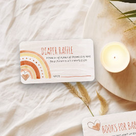 Raffle Dikt Neutralt Rainbow Baby Shower Tilläggskort