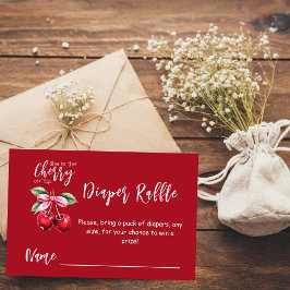 Raffle för rödkörsbär på babybabyskor tilläggskort